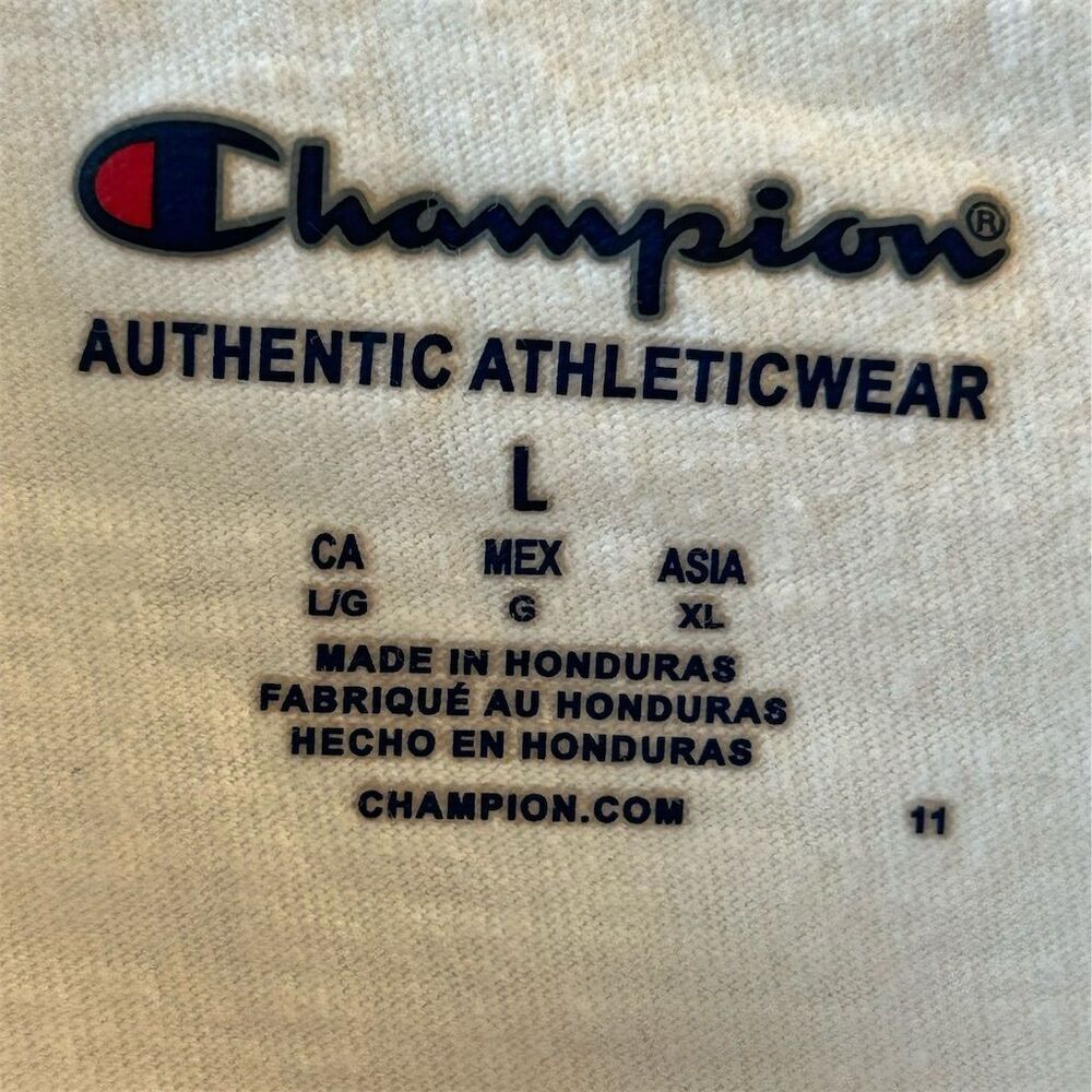 Champion Men's Graphic Print T-Shirt White Size L Short Sleeve - Picture 4 of 8